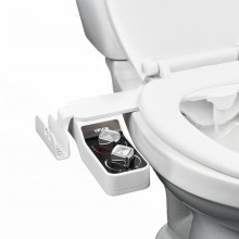 Bidet Attachment for Toilet Hot and Cold Dual Nozzles Adjustable Pressure