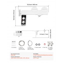 VEVOR Bidet Attachment for Toilet Hot and Cold Dual Nozzles Adjustable Pressure