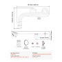 VEVOR Bidet Attachment for Toilet, Self-Cleaning Bidet Toilet Seat Attachment - Dual Retractable Nozzles, Adjustable Water Pressure, Easily Installed Cold Water Sprayer for Rear Feminine Wash, White