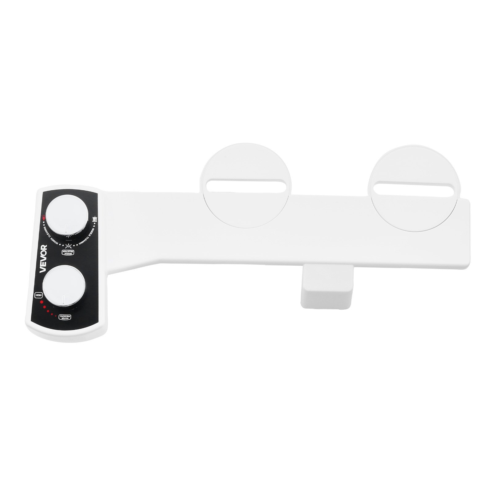 VEVOR Bidet Attachment for Toilet, Non-Electric Bidet Toilet Seat Attachment - Dual Retractable Nozzles, Adjustable Water Pressure,  Easily Installed Cold Water Sprayer for Rear Feminine Wash, White