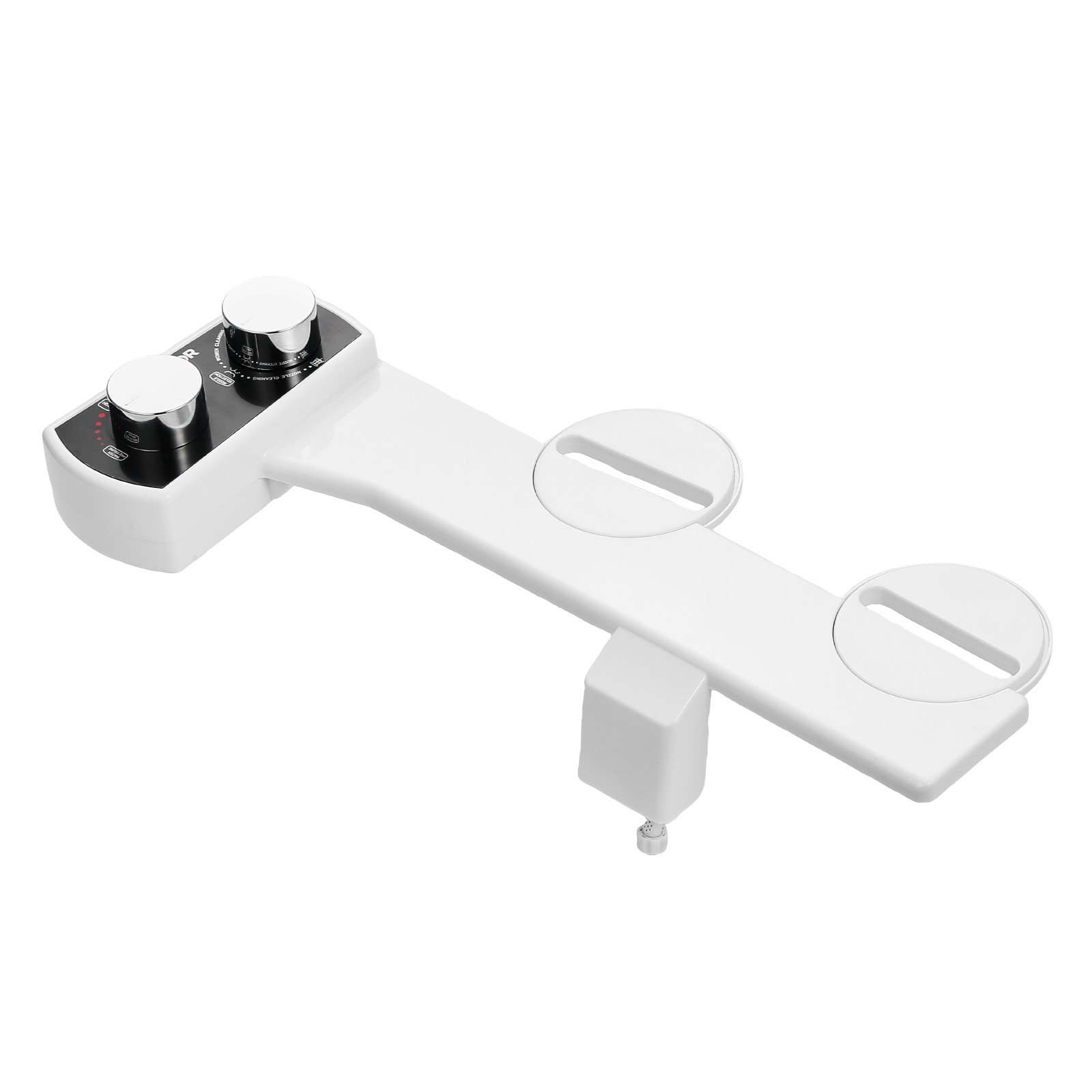 VEVOR Bidet Attachment for Toilet, Non-Electric Bidet Toilet Seat Attachment - Dual Retractable Nozzles, Adjustable Water Pressure,  Easily Installed Cold Water Sprayer for Rear Feminine Wash, White