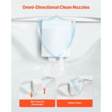 Bidet Attachment for Toilet Self-Cleaning Dual Nozzles Adjustable Pressure