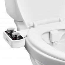 Bidet Attachment for Toilet Non-Electric Dual Nozzles Adjustable Pressure