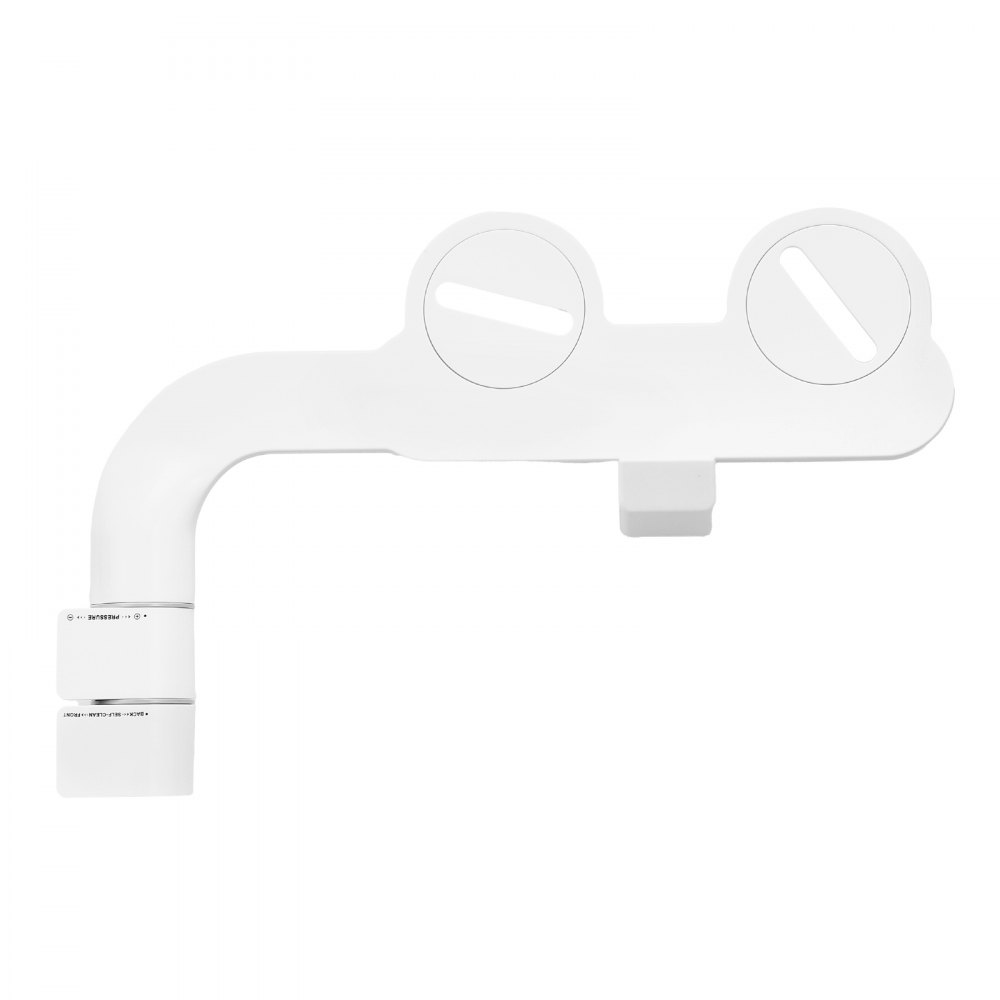 VEVOR Bidet Attachment for Toilet, Self-Cleaning Bidet Toilet Seat Attachment - Dual Retractable Nozzles, Adjustable Water Pressure, Easily Installed Cold Water Sprayer for Rear Feminine Wash, White