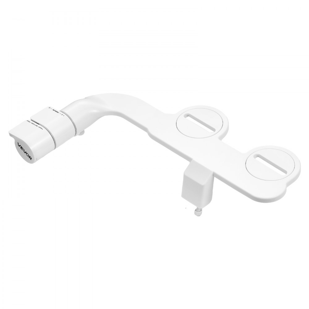 VEVOR Bidet Attachment for Toilet, Self-Cleaning Bidet Toilet Seat Attachment - Dual Retractable Nozzles, Adjustable Water Pressure, Easily Installed Cold Water Sprayer for Rear Feminine Wash, White