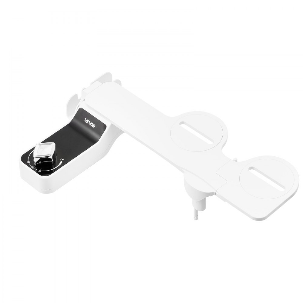 Accesorio de bidé VEVOR para inodoro, asiento de bidé ultrafino de 0,3", boquillas retráctiles dobles, presión de agua ajustable, rociador de agua fría no eléctrico para lavado frontal y trasero, color blanco
