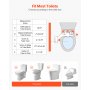 Bidet Attachment for Toilet 0.3" Thin Dual Nozzles Adjustable Pressure