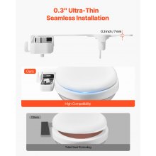 Bidet Attachment for Toilet 0.3" Thin Dual Nozzles Adjustable Pressure