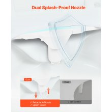 Bidet Attachment for Toilet 0.3" Thin Dual Nozzles Adjustable Pressure