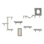 VEVOR Wall Mounted Cat Shelves, Cat Wall Shelves and Perches with Jumping Boards, Hammock, Sofa, Cat Tree & Cat Grip, Cat Furniture and Shelves up to 40 lbs for Sleeping, Playing, Climbing, Set of 6