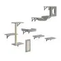 VEVOR Wall Mounted Cat Shelves, Cat Wall Shelves and Perches with Jumping Boards, Hammock, Sofa, Cat Tree & Cat Grip, Cat Furniture and Shelves up to 40 lbs for Sleeping, Playing, Climbing, Set of 6