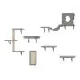 VEVOR Wall Mounted Cat Shelves, Cat Wall Shelves and Perches with Jumping Boards, Hammock, Sofa, Cat Tree & Cat Grip, Cat Furniture and Shelves up to 40 lbs for Sleeping, Playing, Climbing, Set of 6