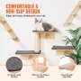 VEVOR Wall Mounted Cat Shelves Tree with Jumping Boards Nests Hammock Set of 9