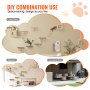 VEVOR Wall Mounted Cat Shelves Tree with Jumping Boards Nests Hammock Set of 9