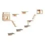 VEVOR Wall Mounted Cat Shelves, Cat Wall Shelves and Perches with Jumping Boards, Cat Beds, Hammocks & Cat Tree, Cat Furniture and Shelves up to 40 lbs for Sleeping, Playing, Climbing, Set of 9