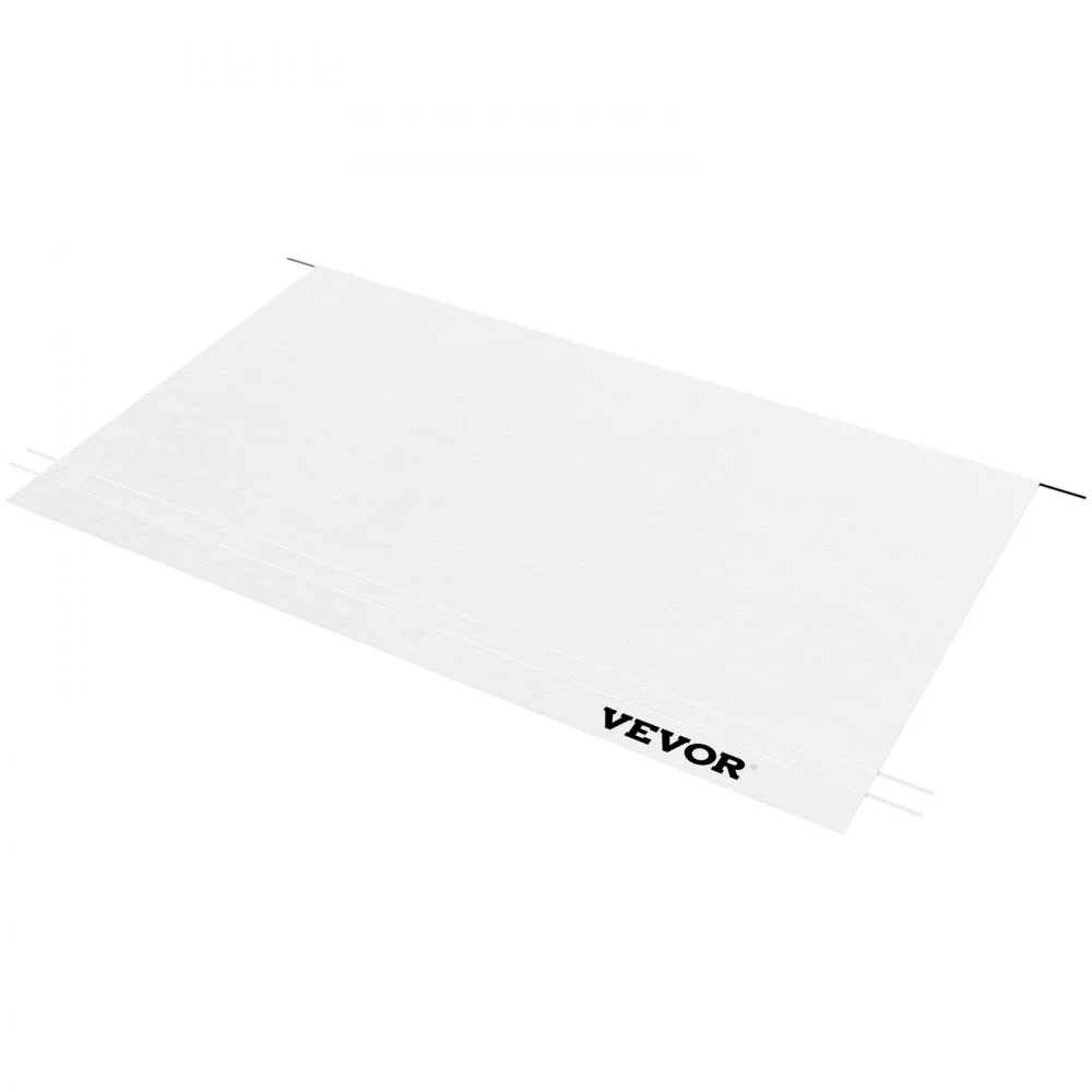 VEVOR RV Awning Fabric Replacement, 18 ft, 15oz Vinyl Waterproof Sun Shade, Outdoor Canopy RV Replacement Fabric for Camper, Trailer, and Motor Home Awnings, Fabric Size: 17'2" White