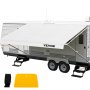 VEVOR RV Awning, 20 ft Awning Replacement Fabric, Premium Grade Waterproof Vinyl, Universal Outdoor Canopy RV Replacement Fabric for Camper, Trailer,and Motor Home Awnings, Fabric Size 19'2" White