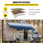 VEVOR RV Awning Fabric Replacement, 14' Size, 15oz Vinyl Waterproof Sun Shade, Outdoor Canopy RV Replacement Fabric for Camper, Trailer, and Motor Home Awnings, Slate Blue
