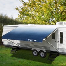 VEVOR Auvent de camping-car de 4,2 m, remplacement d'auvent de camping-car bleu ardoise, auvent de remplacement en vinyle de 15 oz, pare-soleil en tissu de remplacement d'auvent et tissu de remplacement d'auvent de camping-car imperméable