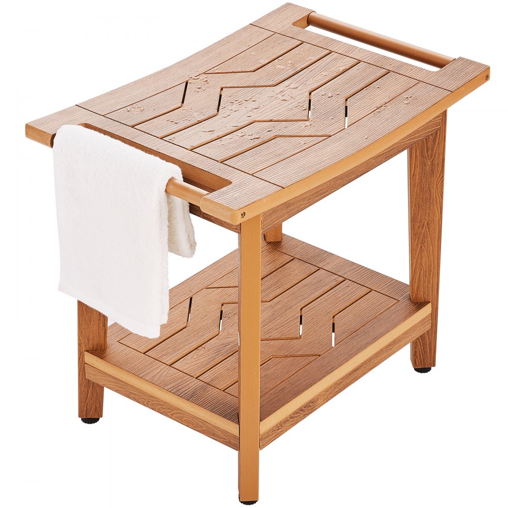 VEVOR Poly Lumber Shower Bench 530x 355x 470 mm Shower Stool Chair for Bathroom