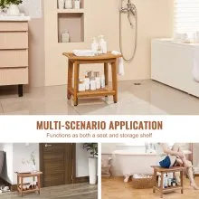 VEVOR Poly Lumber Shower Bench 21 x 14 x 18.5 in Shower Stool Chair for Bathroom