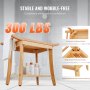 VEVOR Bamboo Shower Bench 24 x 13.8 x 18.9 in Shower Stool Chair for Bathroom