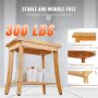 Banc de douche en bambou VEVOR 19,1 x 11,3 x 18,3 pouces Tabouret de douche Chaise pour salle de bain