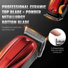 VEVOR Professional Hair Clipper Men's Barber Clipper 6800RPM with LCD Display