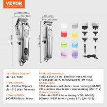 VEVOR Professional Hair Clipper for Men Cordless Barber Clipper and Trimmers Set