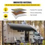 VEVOR RV Awning, Awning Replacement Fabric 17 FT (Fabric 16'2"), Charcoal Fade RV Awning Replacement, 15oz Vinyl Material Replacement Awning, Sun Shade And Waterproof Camper Awning Replacement Fabric