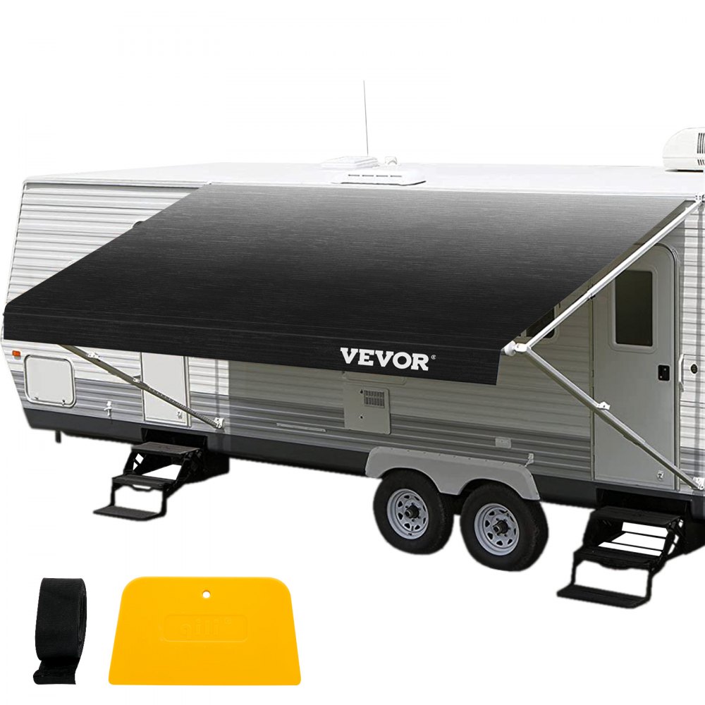 VEVOR RV Markisestof RV Camper Trailer Erstatningsstof 18 ft Charcoal Fade