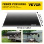 VEVOR RV látka na markízu RV Camper Trailer Náhradná látka 18 ft Charcoal Fade