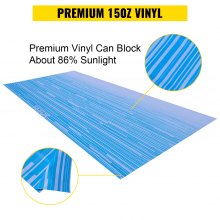 VEVOR RV Awning 15' Camper Awning Fabric, Trailer Awning Canopy Patio Camping Car Awning, Durable 15oz Vinyl Roller Tube for RV, Van, SUV, Patio Awning Replacement Ocean Blue Fade