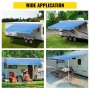 VEVOR RV Awning 17\' Camper Awning Fabric, Trailer Awning Canopy Patio Camping Car Awning, Durable 15oz Vinyl Roller Tube for RV, Van, SUV, Patio Awning Replacement Ocean Blue Fade