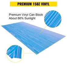 VEVOR RV Awning 17' Camper Awning Fabric, Trailer Awning Canopy Patio Camping Car Awning, Durable 15oz Vinyl Roller Tube for RV, Van, SUV, Patio Awning Replacement Ocean Blue Fade
