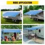 VEVOR RV Awning 18\' Camper Awning Fabric, Trailer Awning Canopy Patio Camping Car Awning, Durable 15oz Vinyl Roller Tube for RV, Van, SUV, Patio Awning Replacement Ocean Blue Fade