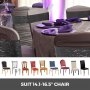 100PCS Spandex Stretch Chair Cover Sashes Band Black Decor Slider Shiny Sequin