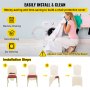 VEVOR Stretch Spandex Folding Chair Covers, Universal Fitted Chair Cover, Removable Washable Protective Slipcovers, for Wedding, Holiday, Banquet, Party, Celebration, Dining (100PCS Beige)