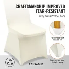 100pcs Stretch Spandex Folding Chair Covers Repeated Usage Seat Decoration
