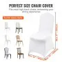VEVOR spandex chair covers suitable for various high-back chairs, enhancing dining experience.