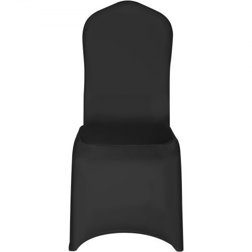 VEVOR 50 Pcs Black Chair Covers Polyester Spandex Stretch Slipcovers for Wedding Party Dining Banquet Arched-Front Chair Covers