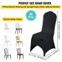 VEVOR 50 PCS Black Chair Covers Polyester Spandex Stretch Wedding Party Banquet