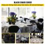 VEVOR 50 Pcs Black Chair Covers Polyester Spandex Stretch Slipcovers for Wedding Party Dining Banquet Arched-Front Chair Covers