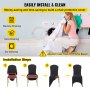 VEVOR Stretch Spandex Folding Chair Covers, Universal Fitted Arched Front Cover, Removable Washable Protective Slipcovers, for Wedding, Holiday, Banquet, Party, Celebration, Dining (50PCS Black)
