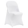 VEVOR White Stretch Spandex Chair Covers - 12 PCS, Folding Kitchen Chairs Cover, Universal Washable Slipcovers Protector, Removable Chair Seat Covers, for Wedding Party Dining Room Banquet Event