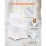 VEVOR Stretch Spandex Folding Chair Covers, Universal Fitted Chair Cover, Removable Washable Protective Slipcovers, for Wedding, Holiday, Banquet, Party, Celebration, Dining (12PCS White)