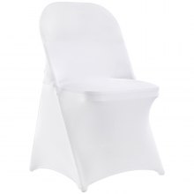 VEVOR White Stretch Spandex tuolinpäälliset - 12 kpl, kokoontaitettava keittiön tuolien päällinen, yleispestävä suojapäällinen, irrotettavat tuolin istuinpäälliset, hääjuhliin ruokasalin bankettitilaisuuteen