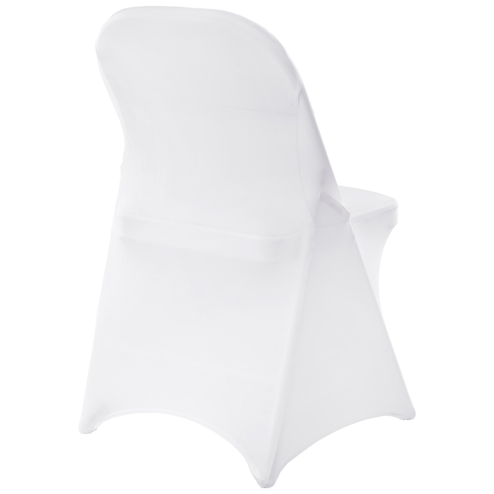VEVOR Stretch Spandex Folding Chair Covers, Universal Fitted Chair Cover, Removable Washable Protective Slipcovers, for Wedding, Holiday, Banquet, Party, Celebration, Dining (12PCS White)