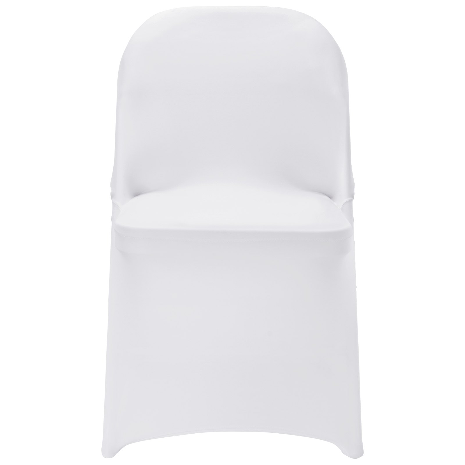 VEVOR Stretch Spandex Folding Chair Covers, Universal Fitted Chair Cover, Removable Washable Protective Slipcovers, for Wedding, Holiday, Banquet, Party, Celebration, Dining (12PCS White)