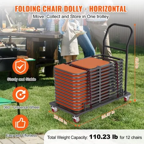 Klapptoolide transpordikäru, 12 toolile (50 kg) — pilt 2